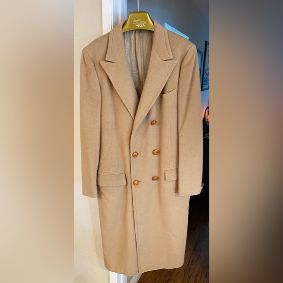 Men’s Camel Hair Full Length Tailored Coat - Picture 1 of 3